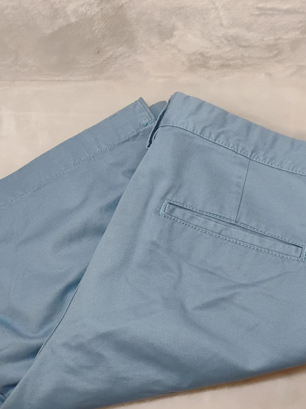 Gap Khakis Light Blue Mens 35 Flat Front Cotton Shorts 10